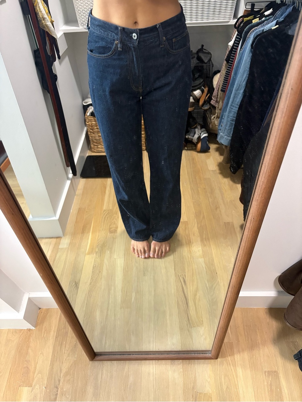 Abercrombie & Fitch Dark Blue Straight Leg Women’s Jeans